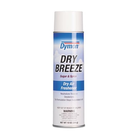 Itw Professional Dymon, DRY BREEZE AEROSOL AIR FRESHENER, SUGAR & SPICE, 10 OZ, 12PK 70220